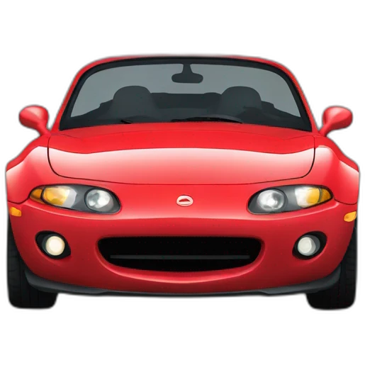 Red Miata mx5 na with pop up headlights emoji