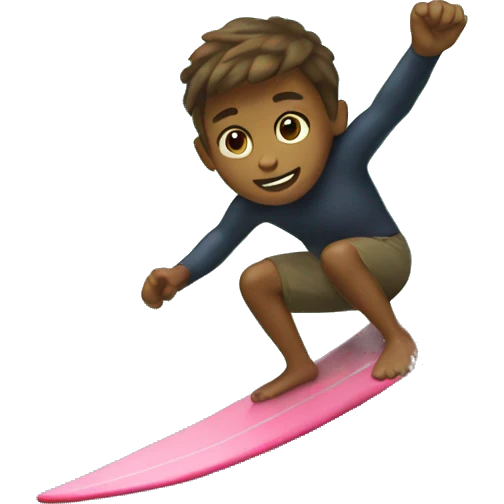 boy surfing emoji