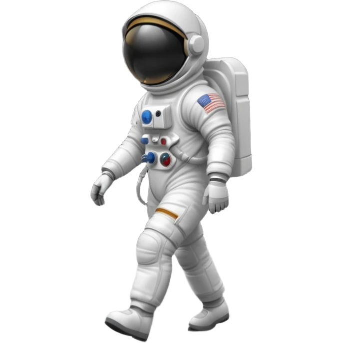 Astronaut walk on moon emoji