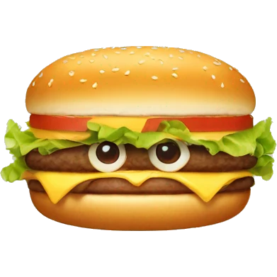 cute hambuger with eyes emoji