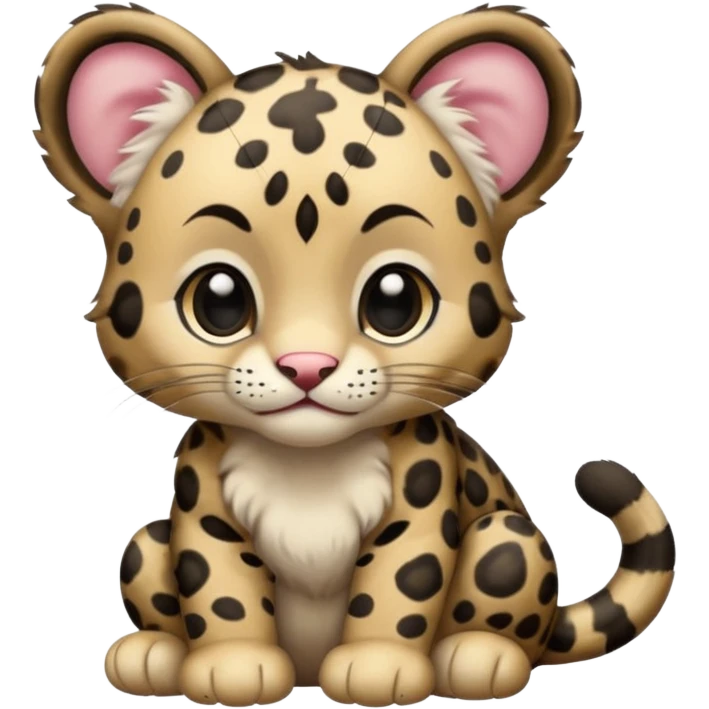clouded leopard baby emoji
