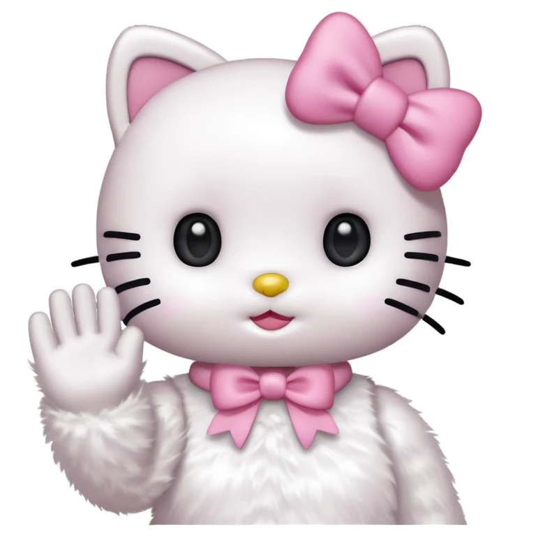 Hello Kitty qui dit coucou emoji