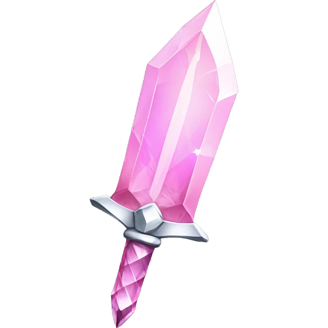 Light pink crystal dagger emoji