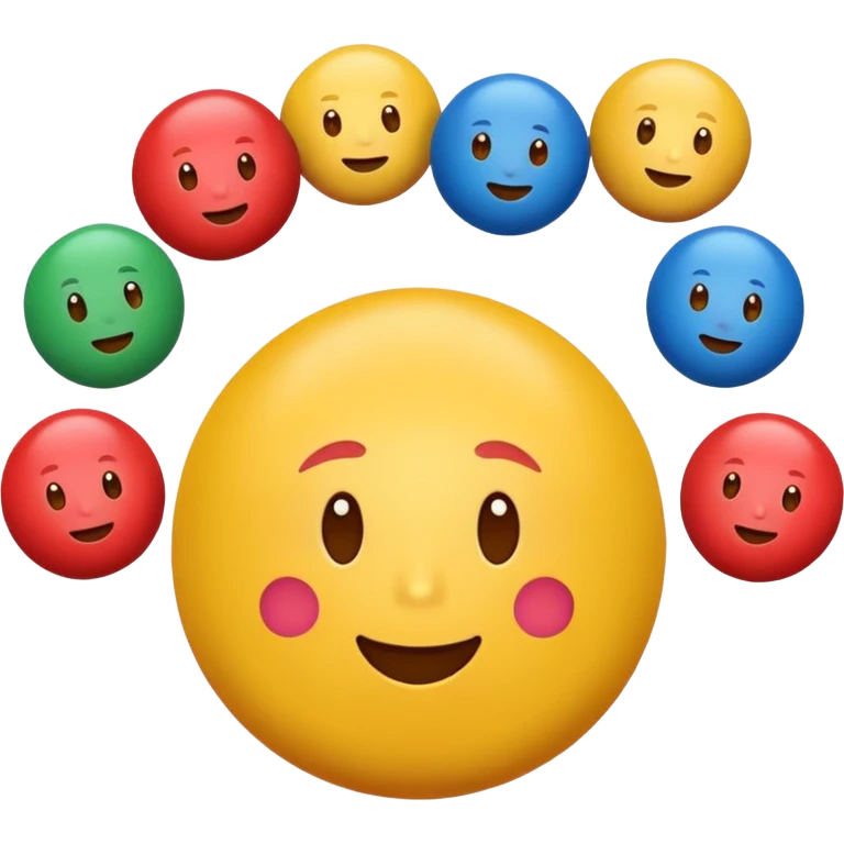 can some of the juggling balls faces (depicting customers and stakeholders) emoji