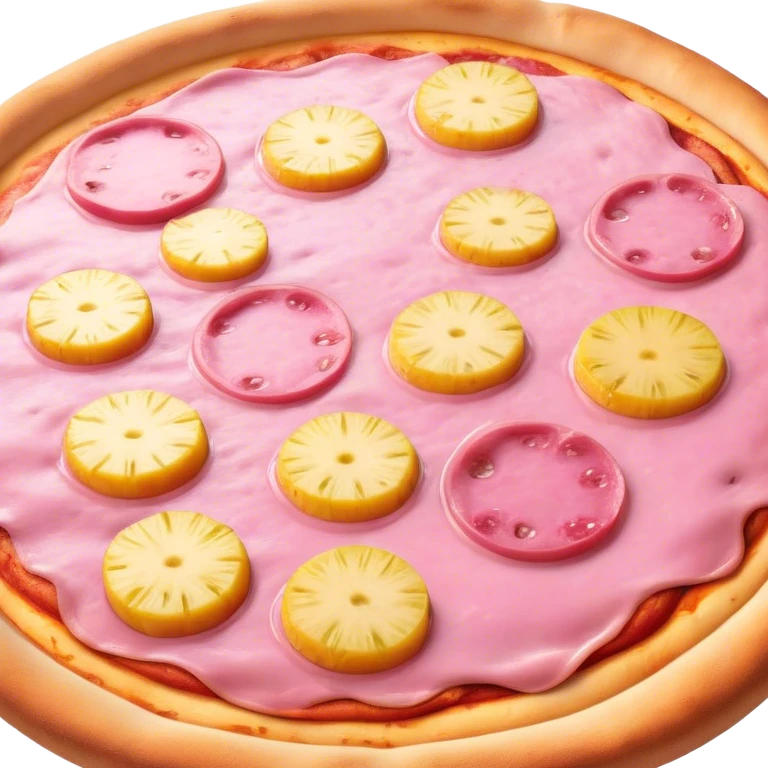 Pink pizza with pineapple  emoji