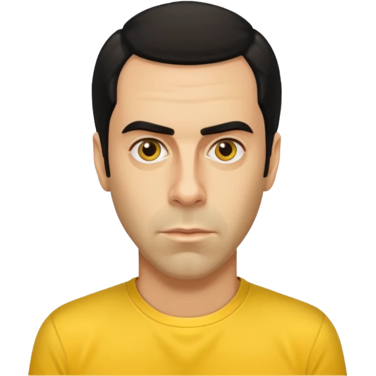 Sacha Baron Cohen with yellow shirt emoji