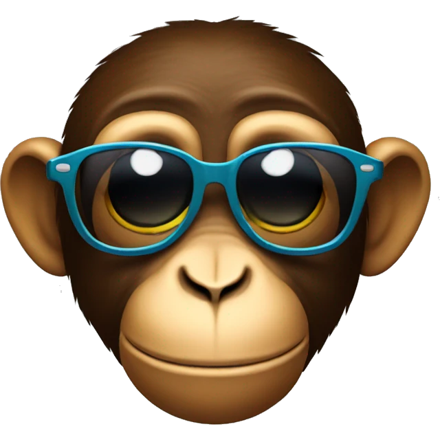 Monkey with sunglasses emoji