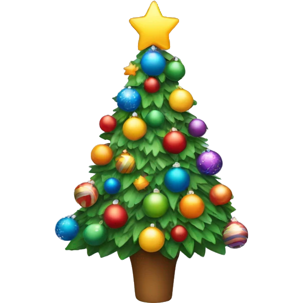 colorful christmas tree emoji