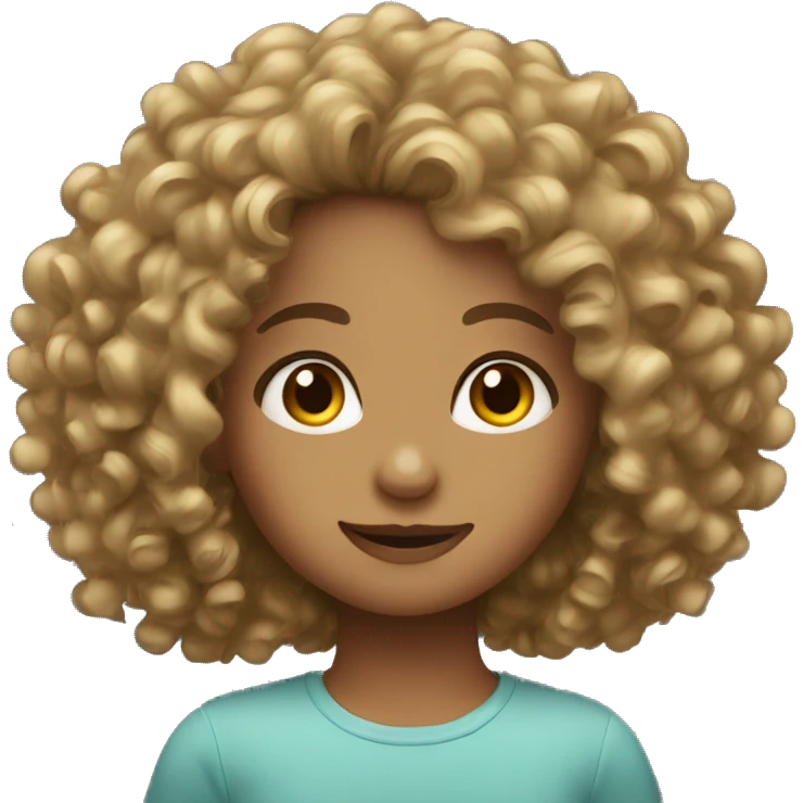 curly hair girl emoji