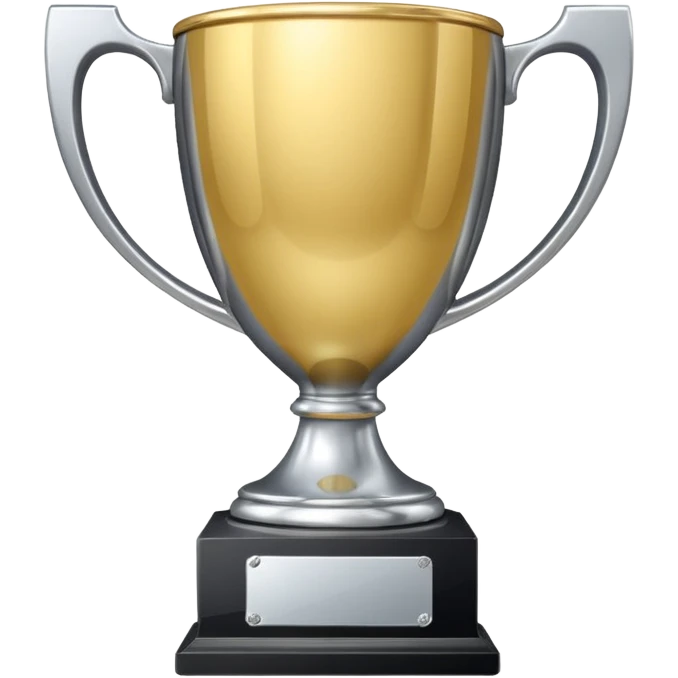silver trophy modern design emoji