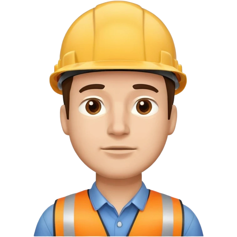 Hard hat guy with hand under chin emoji