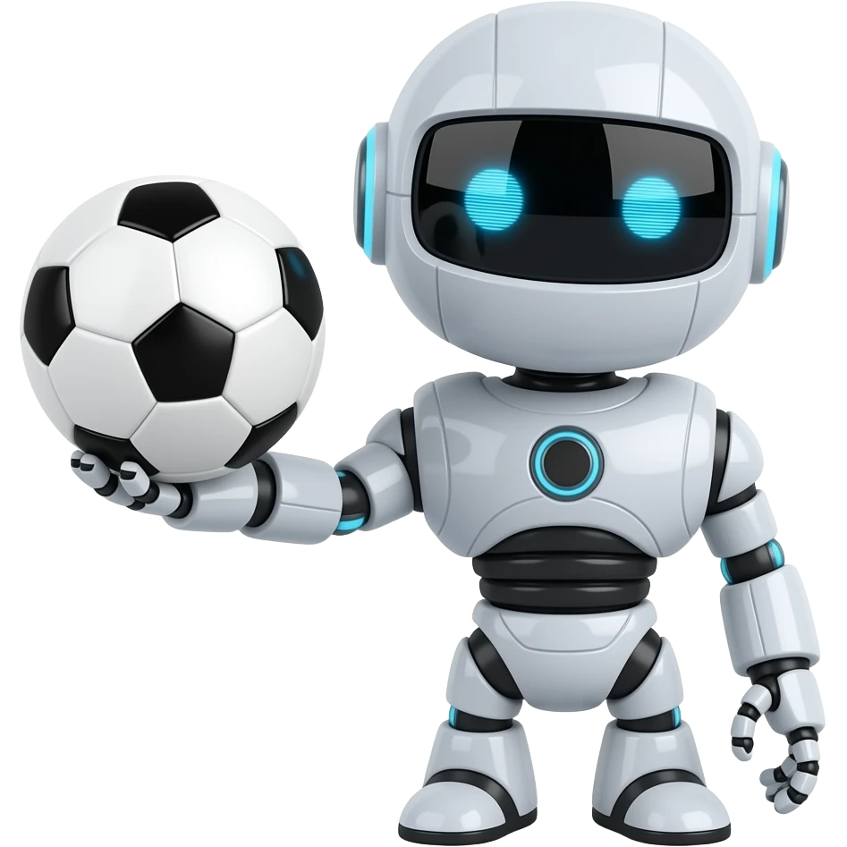 bot de soccer o con un balon de futbol emoji