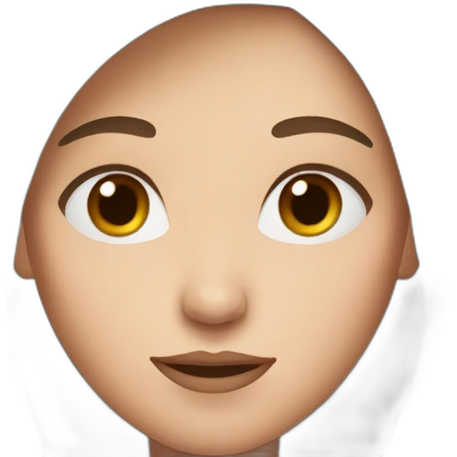 woman with blue eyes, brown hair, fair skin emoji