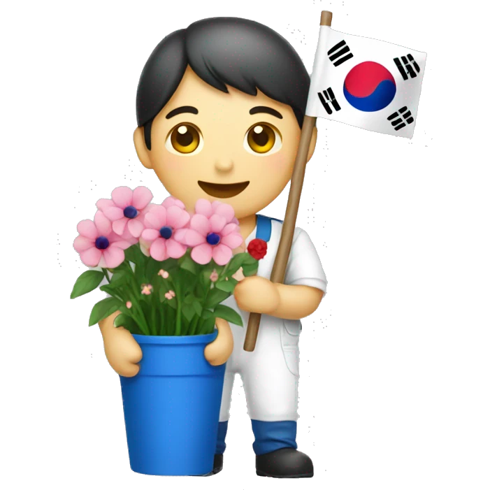 florist with korea flag emoji