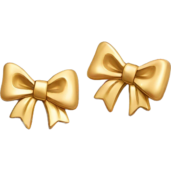 Gold bow earrings  emoji
