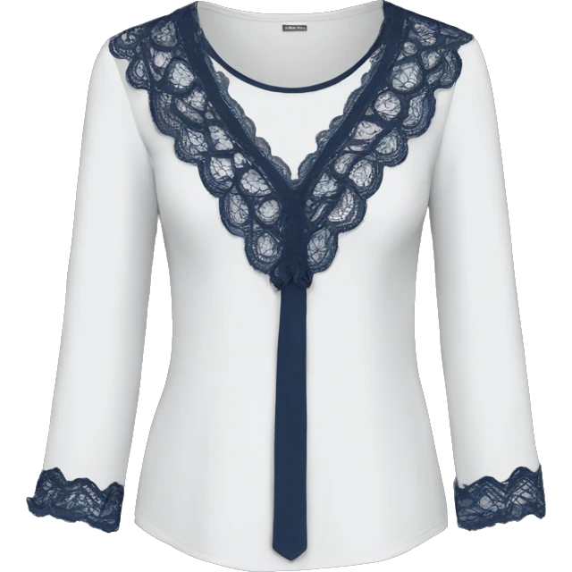  Navy blue top with lace emoji