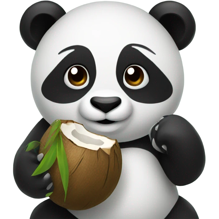 Panda with coconut  emoji