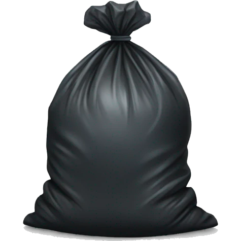 Trash bag emoji