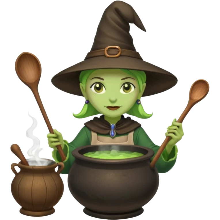 green witch cooking potion emoji