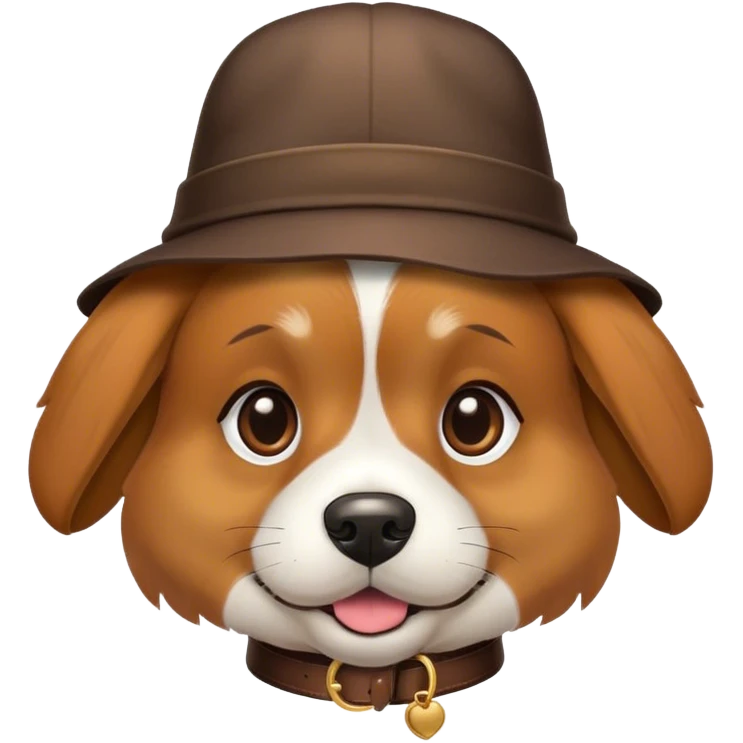 Dog wearing a hat emoji