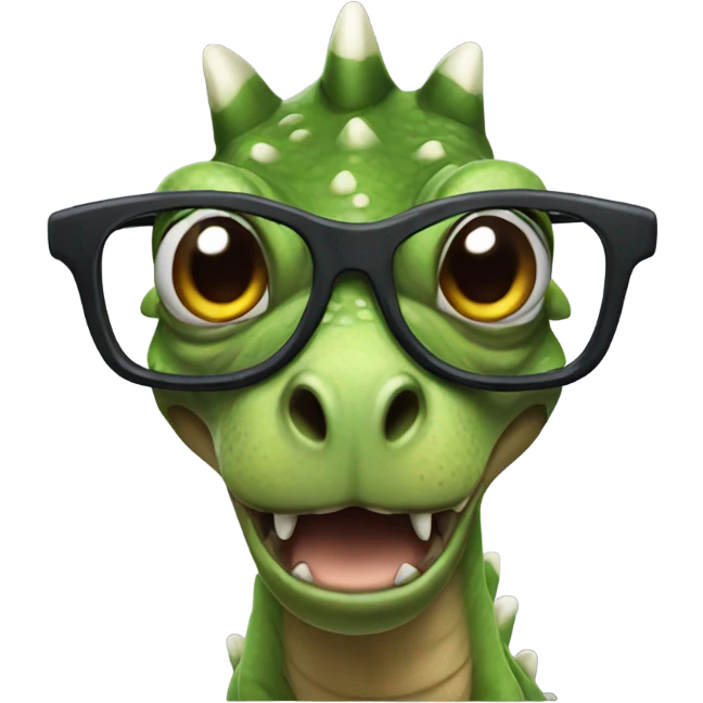 Dinosaur with glasses  emoji