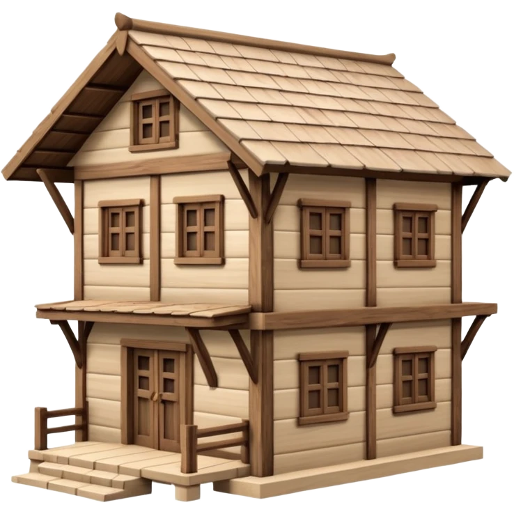 A wooden house inspired by Lycian architecture, built with traditional interlocking joinery and no nails with straight roof emoji