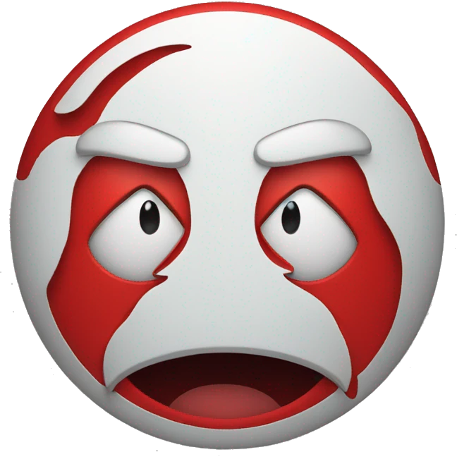 red circular angry face emoji