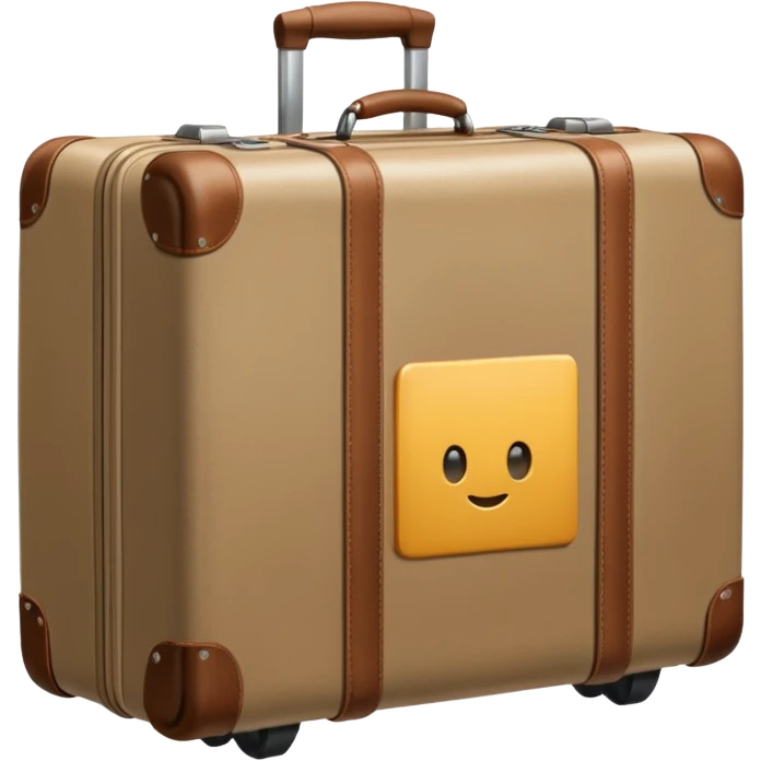 beige suitcase with wheels emoji