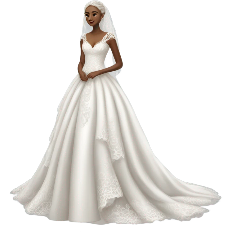 white wedding dress emoji