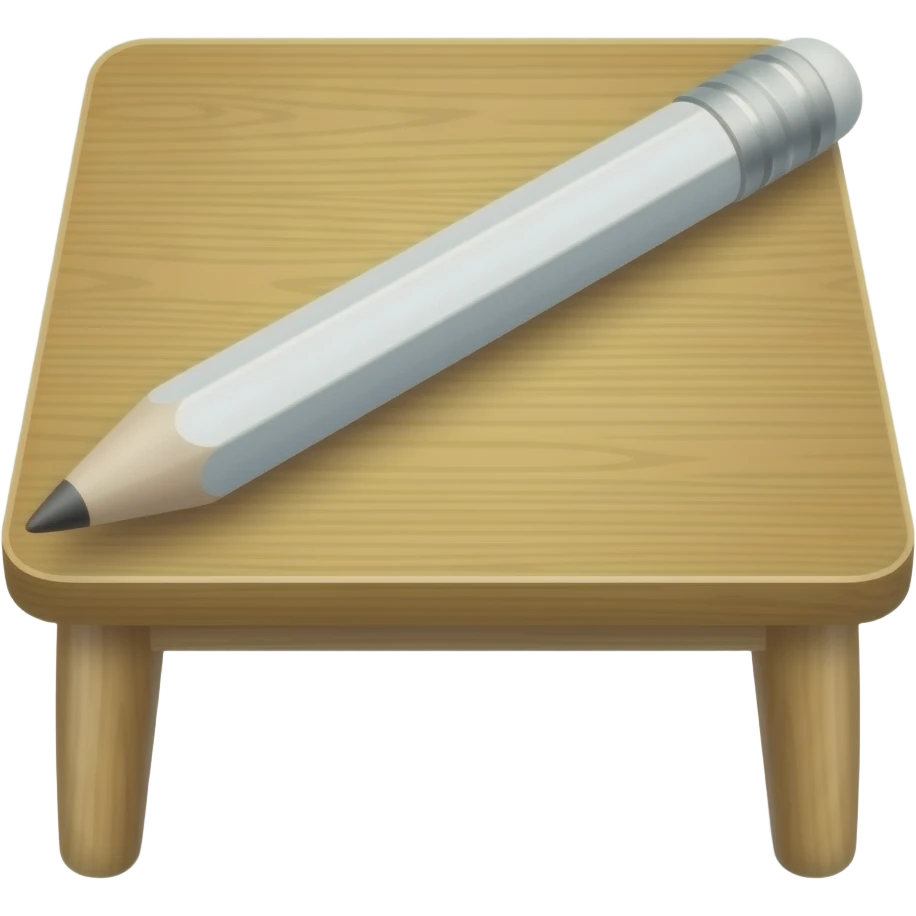 A applr pencil that is on emoji