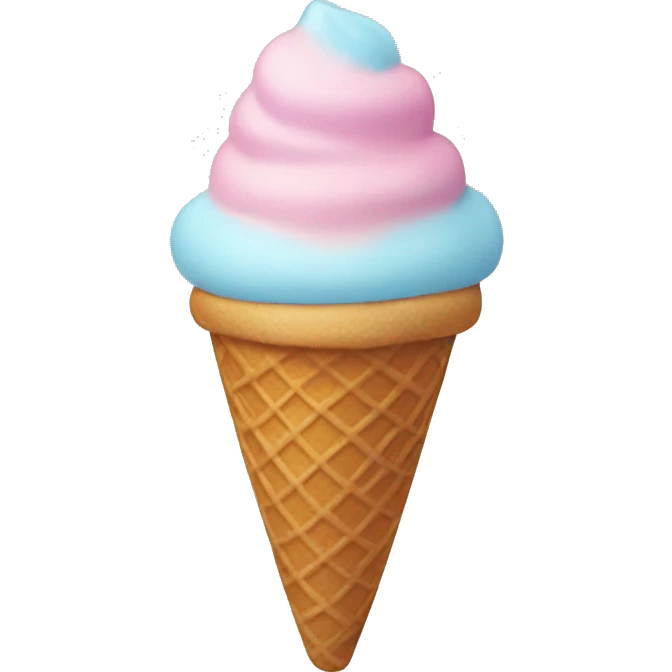 Ice cream cone pastel emoji