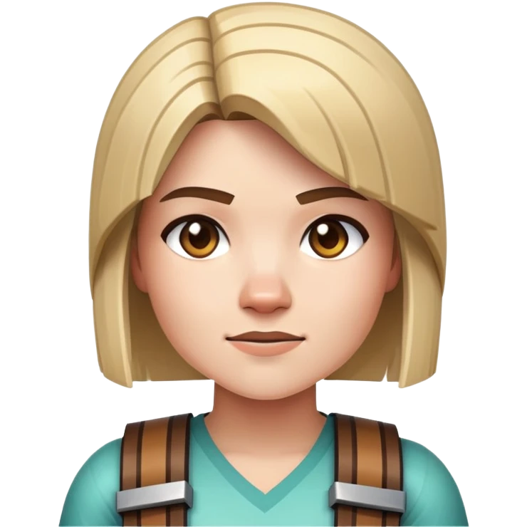 female Minecraft character emoji