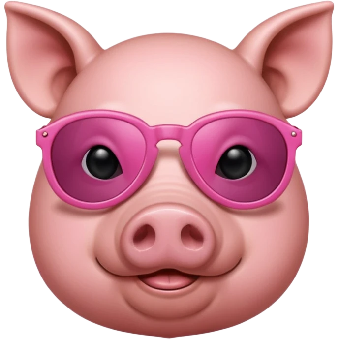 Pig wearing sunglasses  emoji