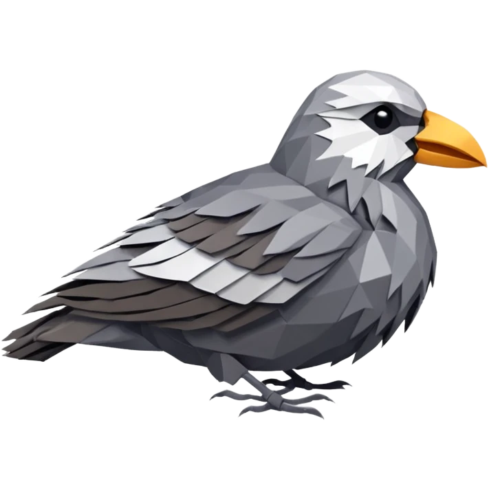 low poly bird died emoji