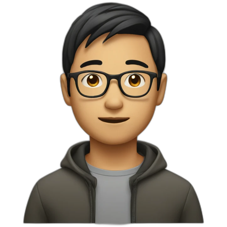 mashrhair asianboy with glasses emoji