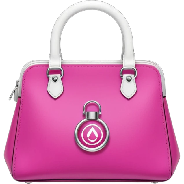 bolsa fucsia con asas blancas y en el centro de la bolsa el logo de druni perfumerias en color blanco emoji
