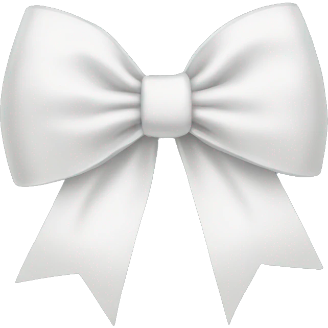 a white bow emoji