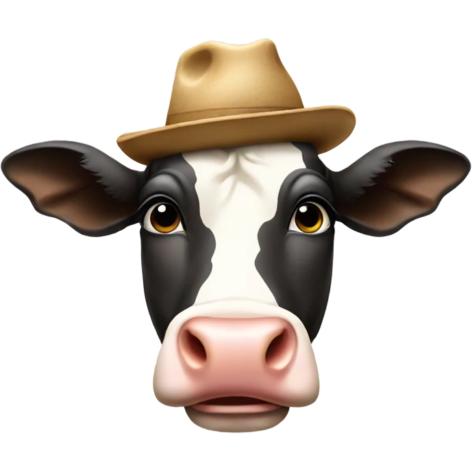 Cow with a hat emoji