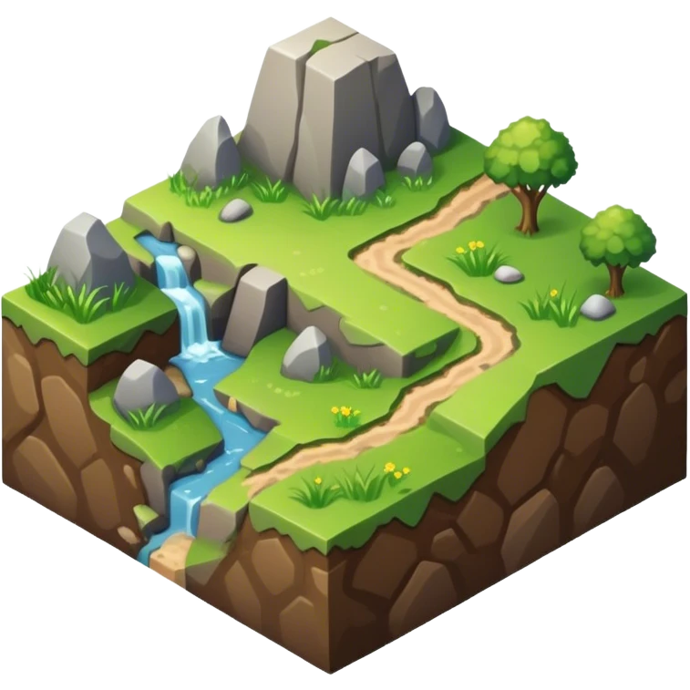 isometric terrain single land tile emoji