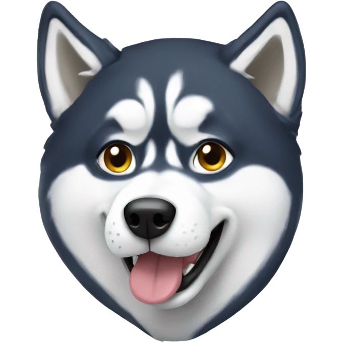Husky with hoodie emoji