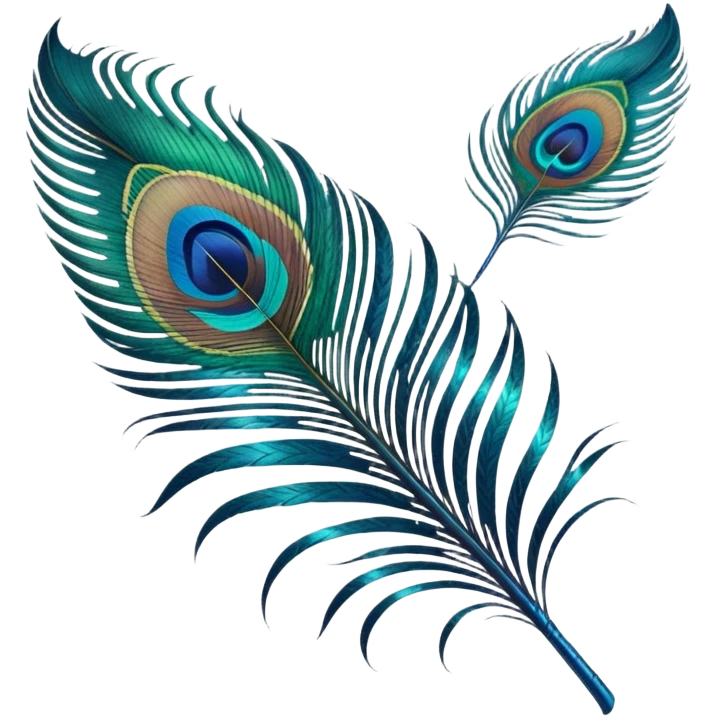 Peacock feather emoji