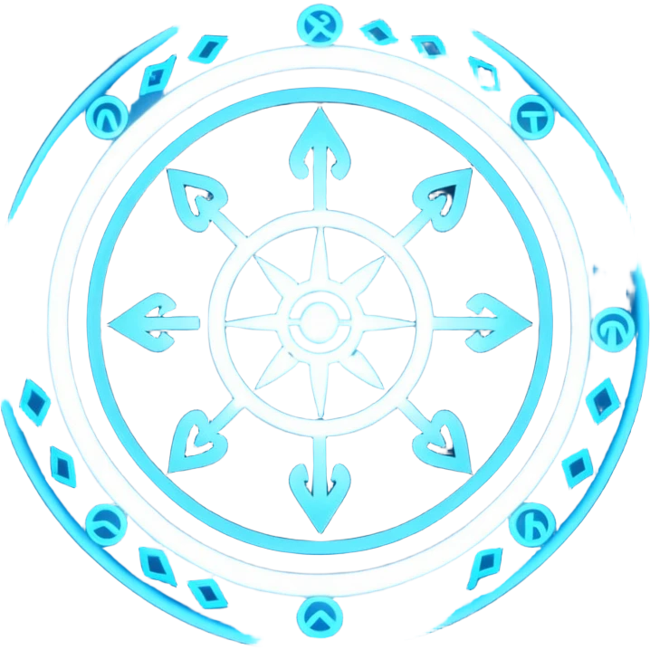 Spell circle activating under feet, runes igniting outward emoji