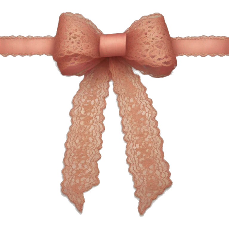 a lace ribbon tied into a bow emoji