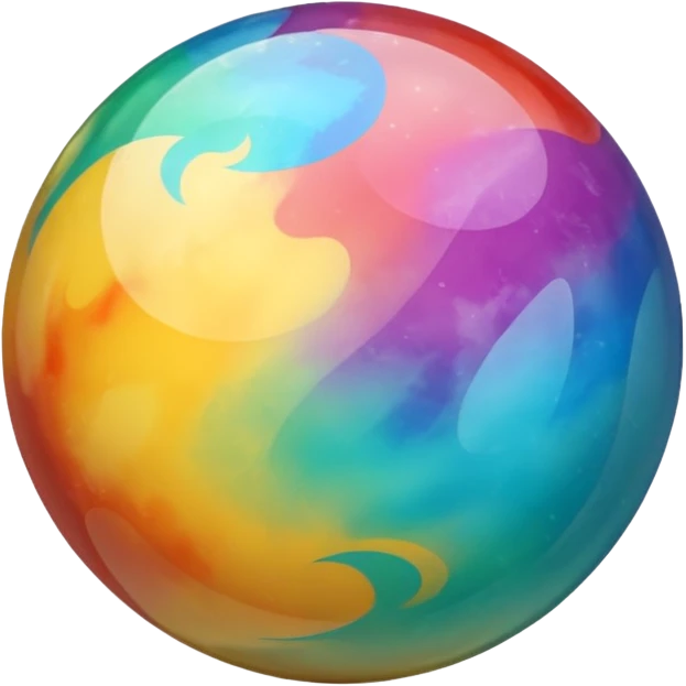 playing marble, marble ball, multicoloured emoji