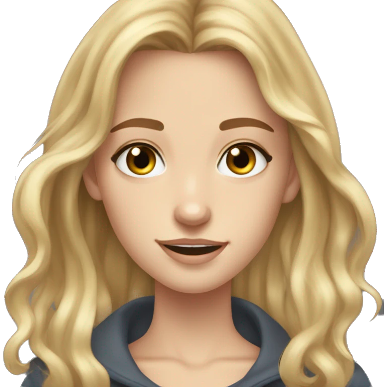 Dirty blonde Mikayla blue gray eyes freckles medium length hair small features and a boyfriend who has brown hair named Jack emoji