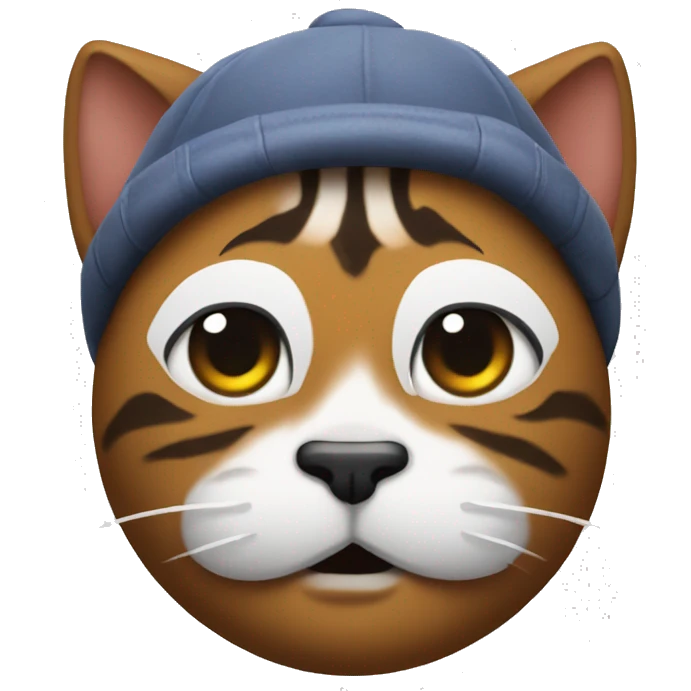 mike tyson with cute cat hat emoji