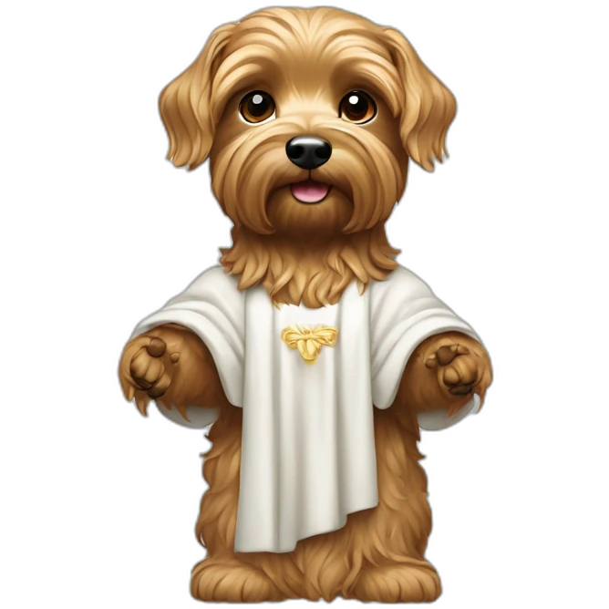 christ the redeemer status holding yorkie emoji