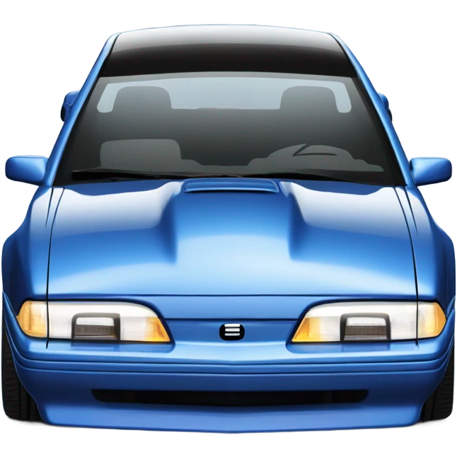 1993 blue Foxbody Mustang 2 door sedan emoji