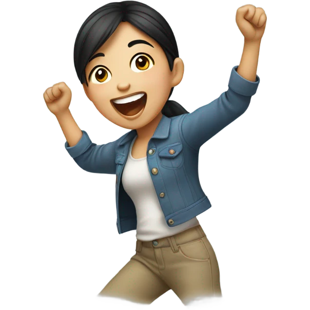 asian girl hype emoji