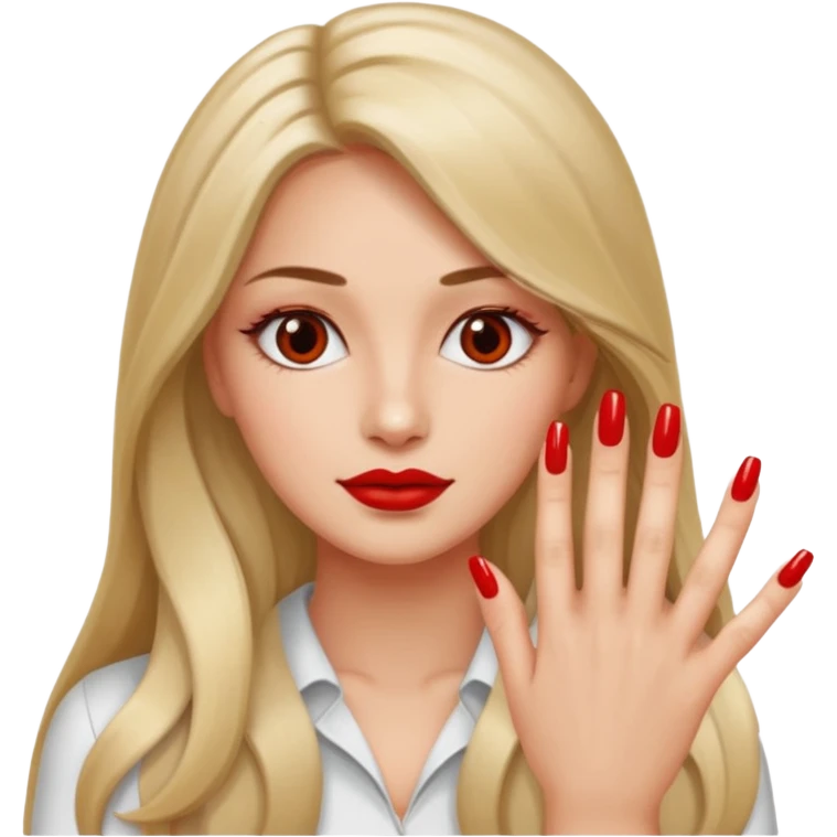 long haired woman nail art emoji